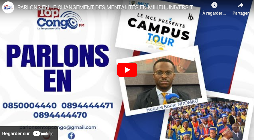 TOP CONGO FM, PARLONS EN 12 MARS 2024 : M. HUGUES BOOLE NDOMBO